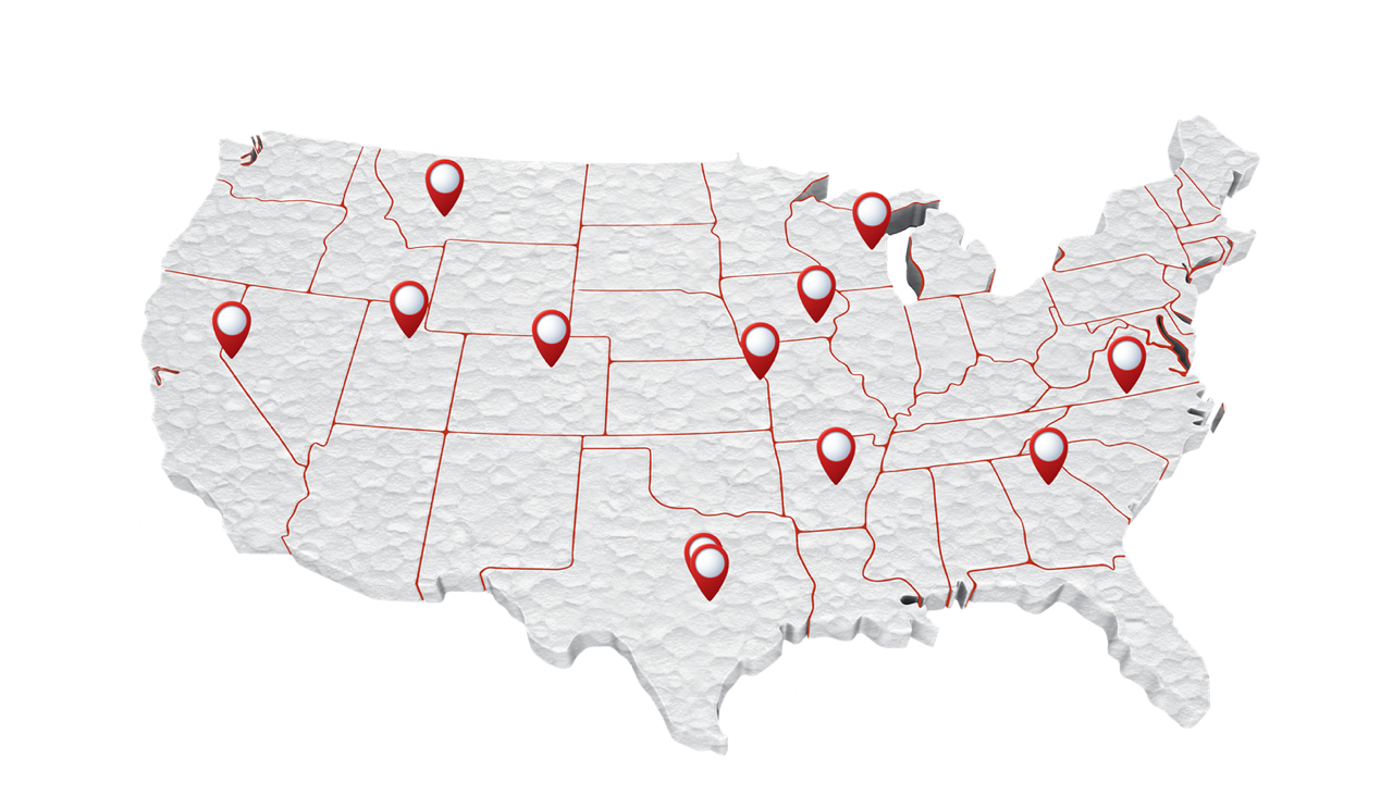 US Map PBS locations